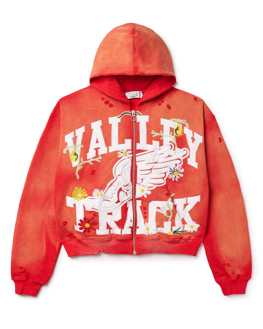 RED GARDEN ZIP-UP HOODIES